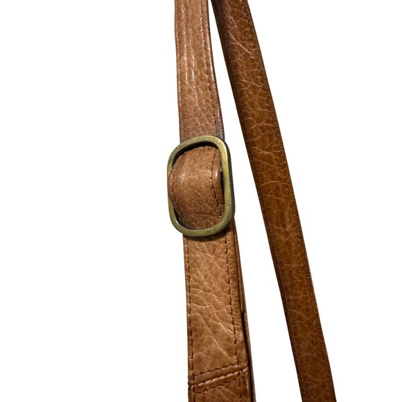 Brown Leather Hobo Shoulder Bag With Woven Detail & Adjustable Strap - Picture 7 of 11